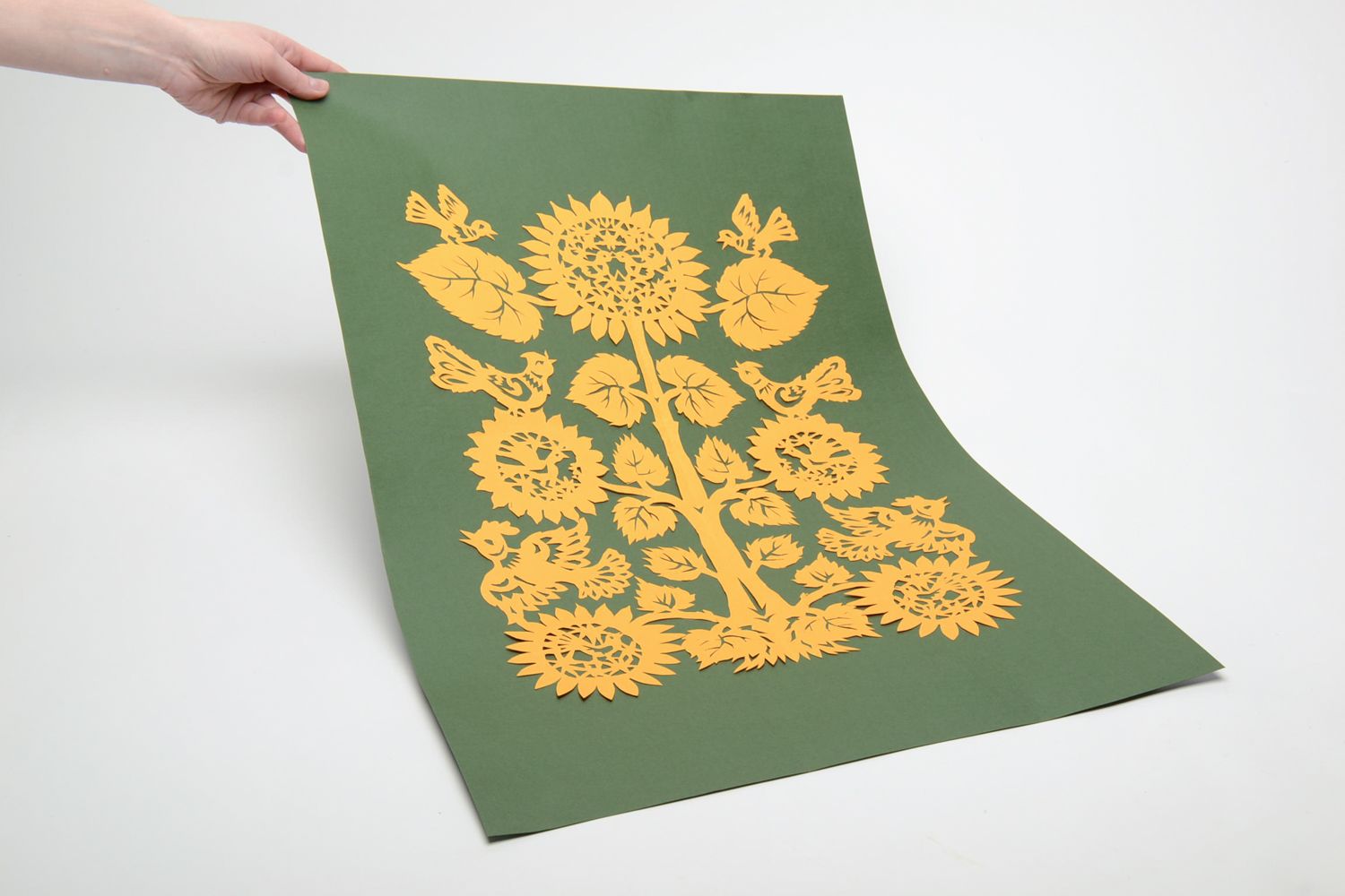 Paper cut out picture vitinanka on green background Tree of Life photo 5