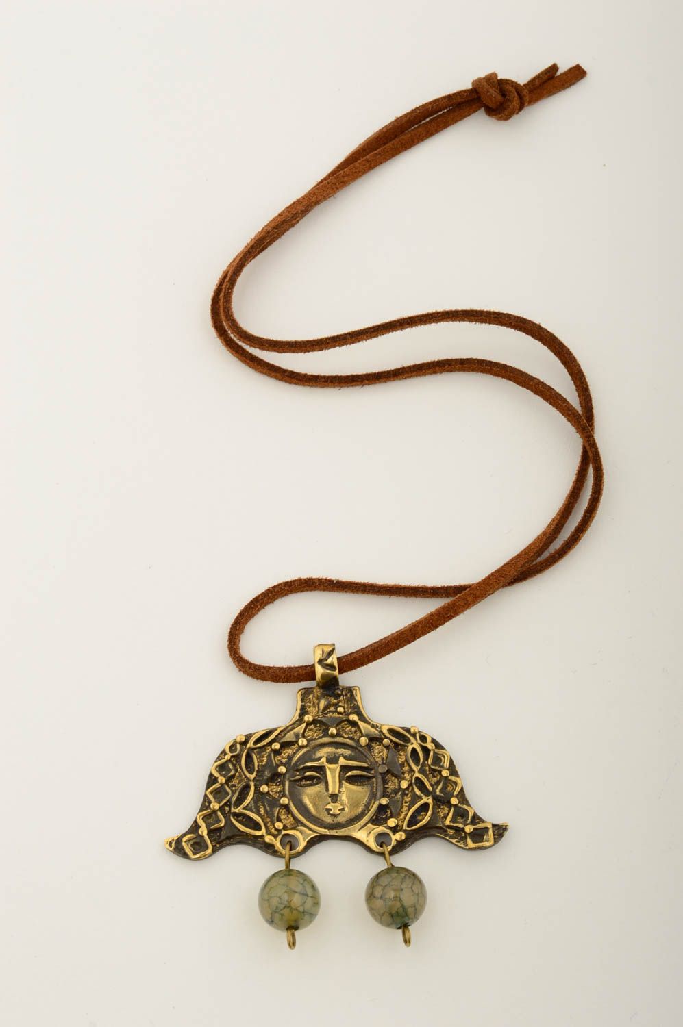 Handmade metal pendant unusual beautiful accessory stylish cute pendant photo 3