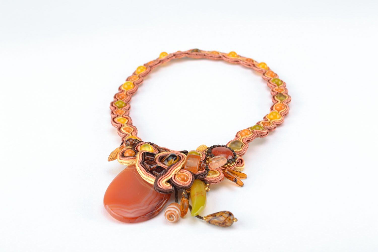 Handmade necklace Autumn Bouquet photo 3