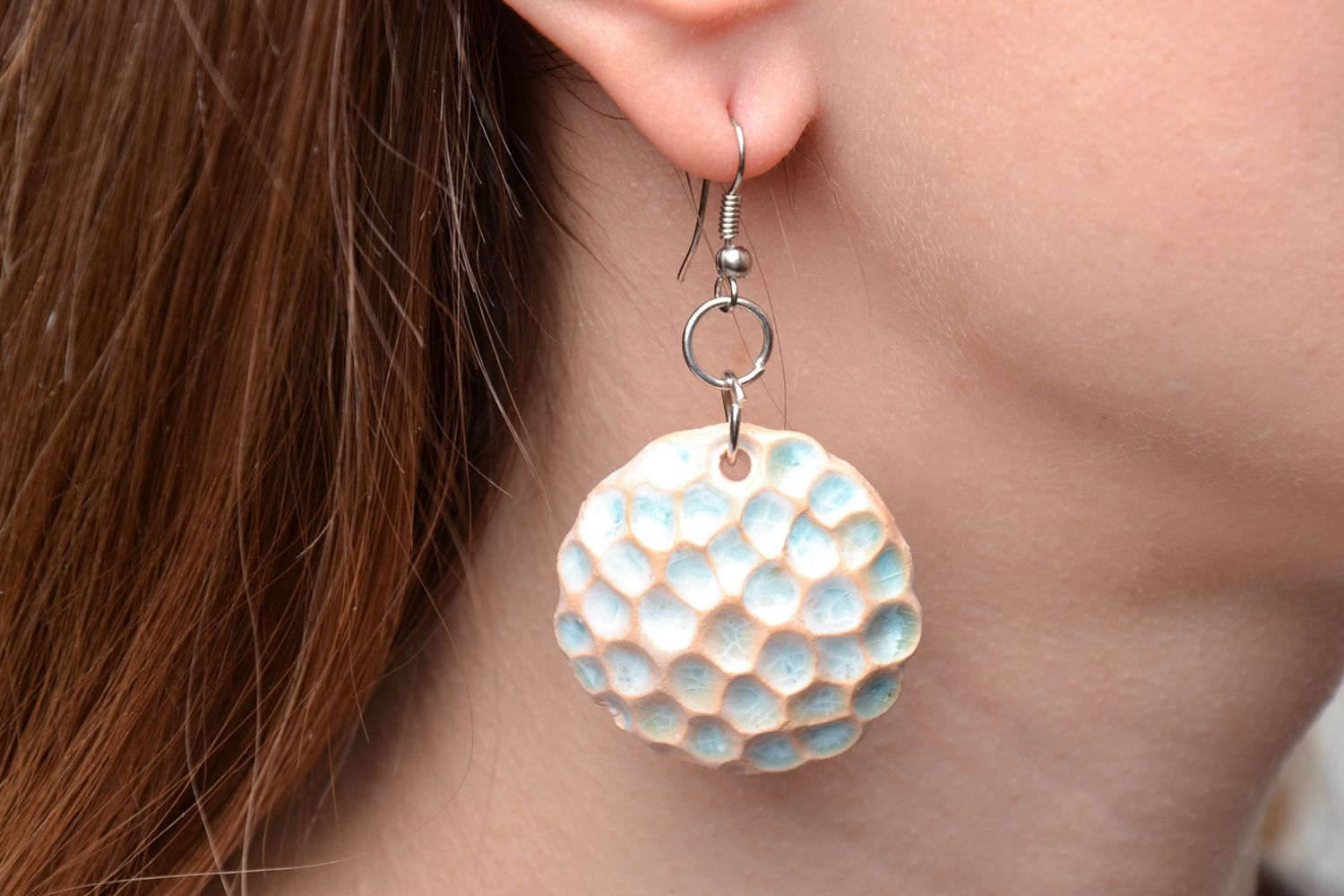 Color enamel clay earrings photo 5