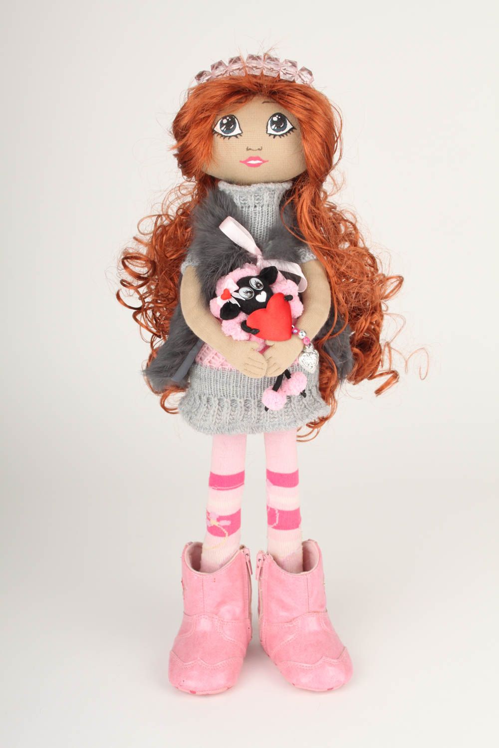 Кукла ручной работы кукла из ткани авторская игрушка мягкая кукла красивая фото 5