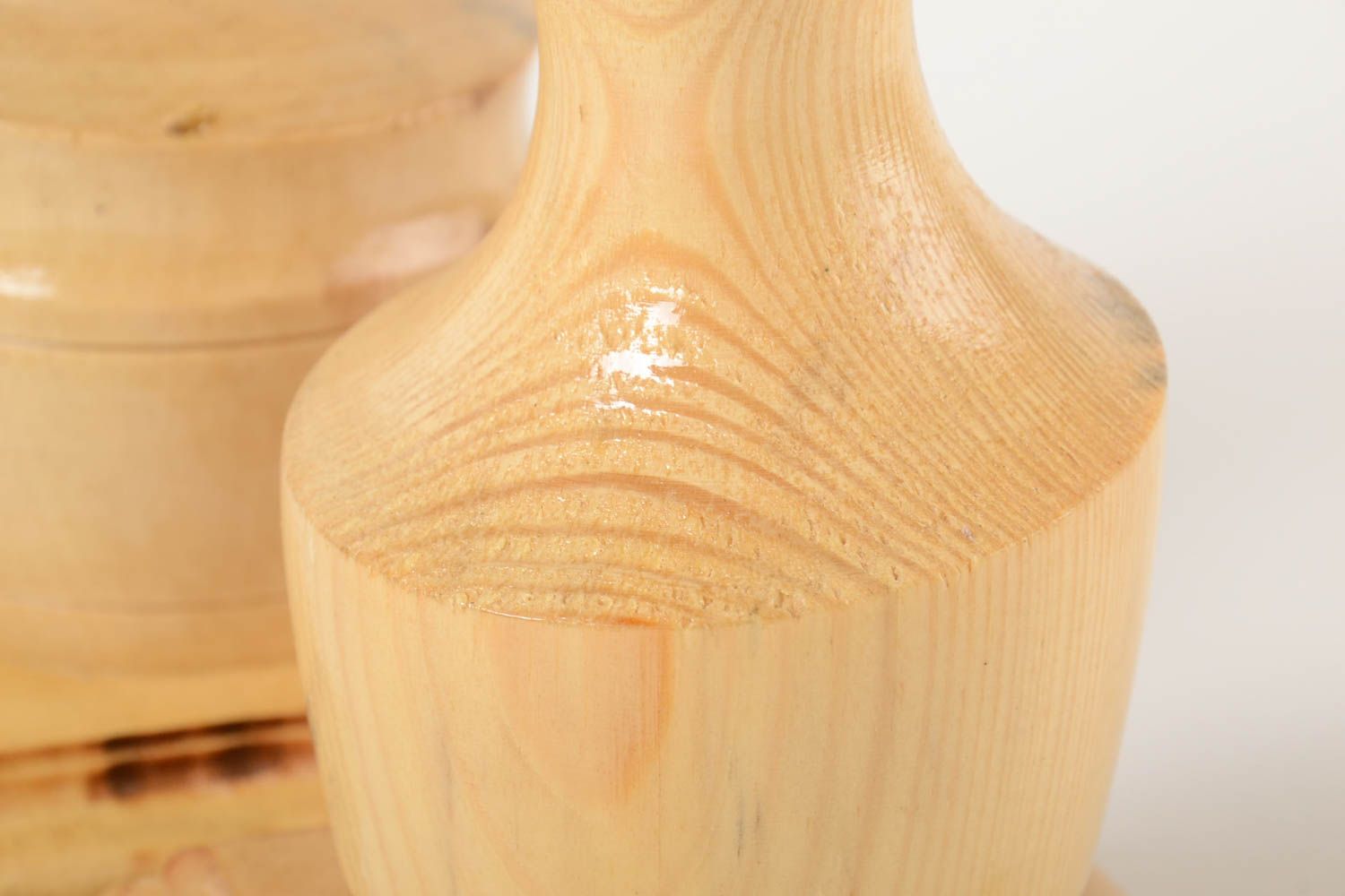 Candeleros de madera hechos a mano decoración de hogar soporte para velas foto 5