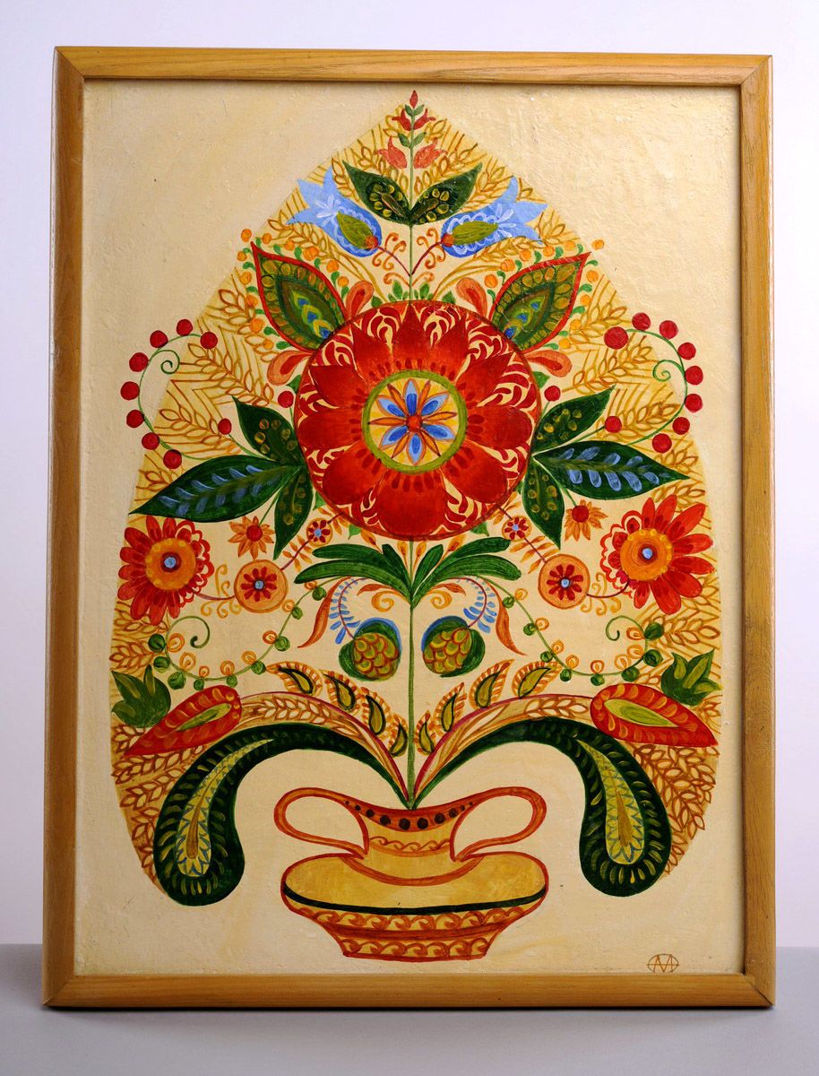 Gemälde mit Acrylfarben Blume des Ledens foto 3
