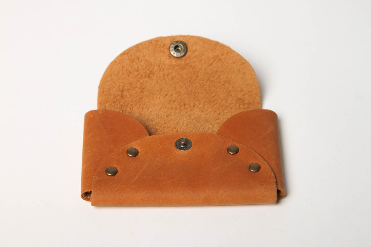 Unusual handmade leather card holder business card holder unusual gift ideas photo 3