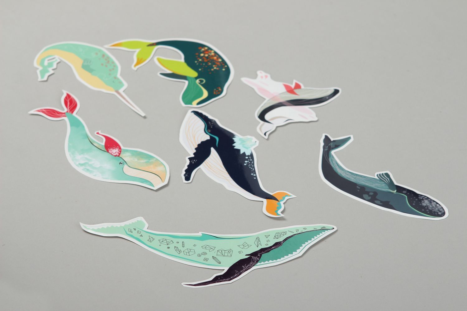 Autocollants stickers faits main Stickers déco Fournitures de bureau baleines photo 4