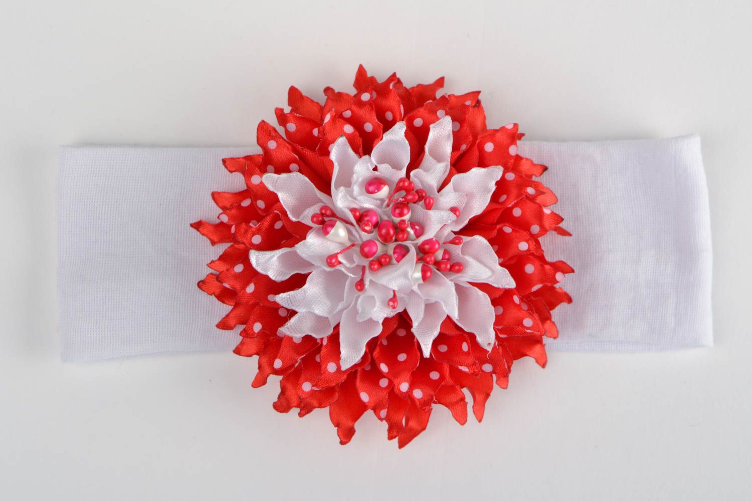 Beautiful handmade designer children's felt fabric headband with flower photo 3