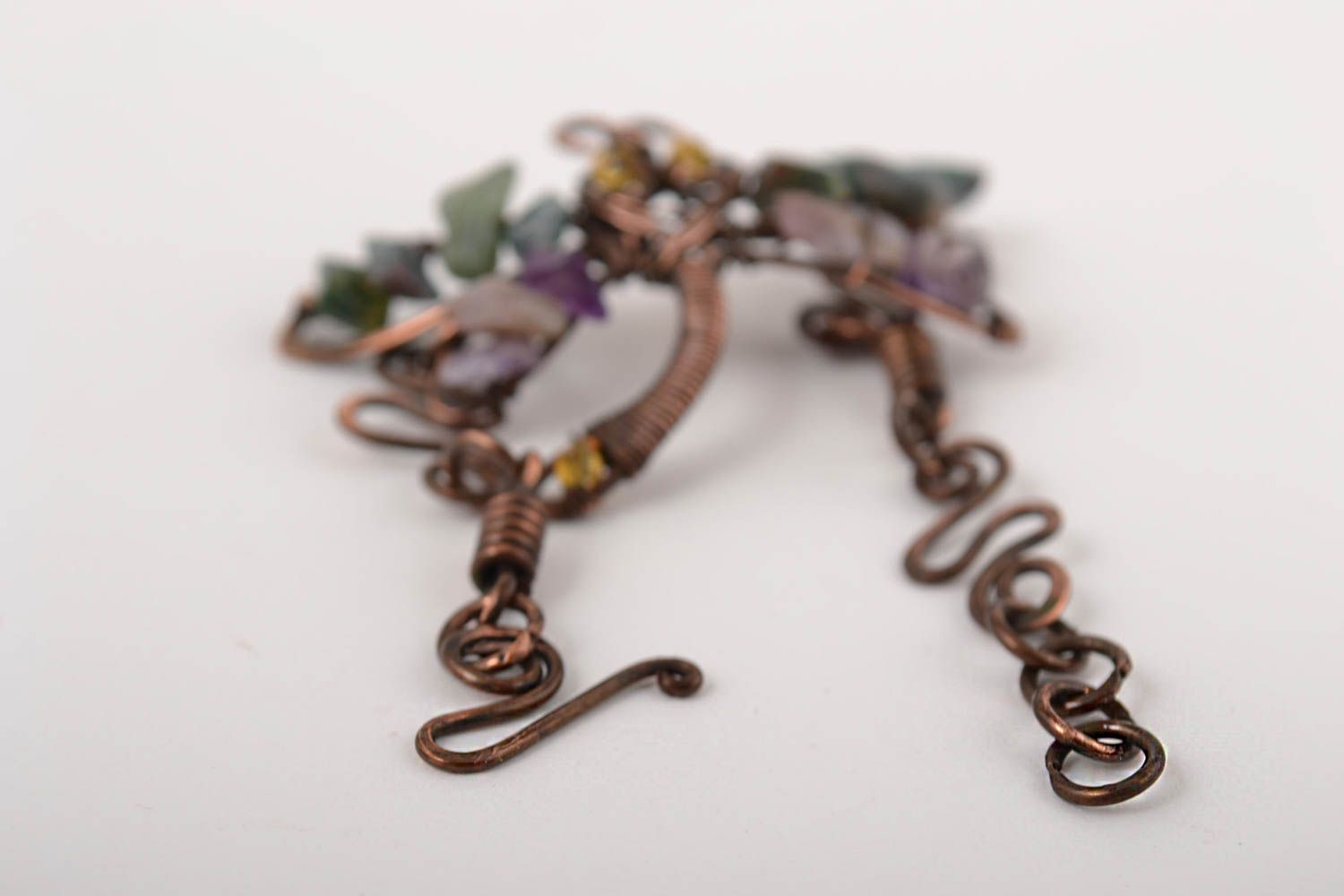 Bracelet wire wrap  fait main Bracelet cuivre Accessoire femme en métal photo 4