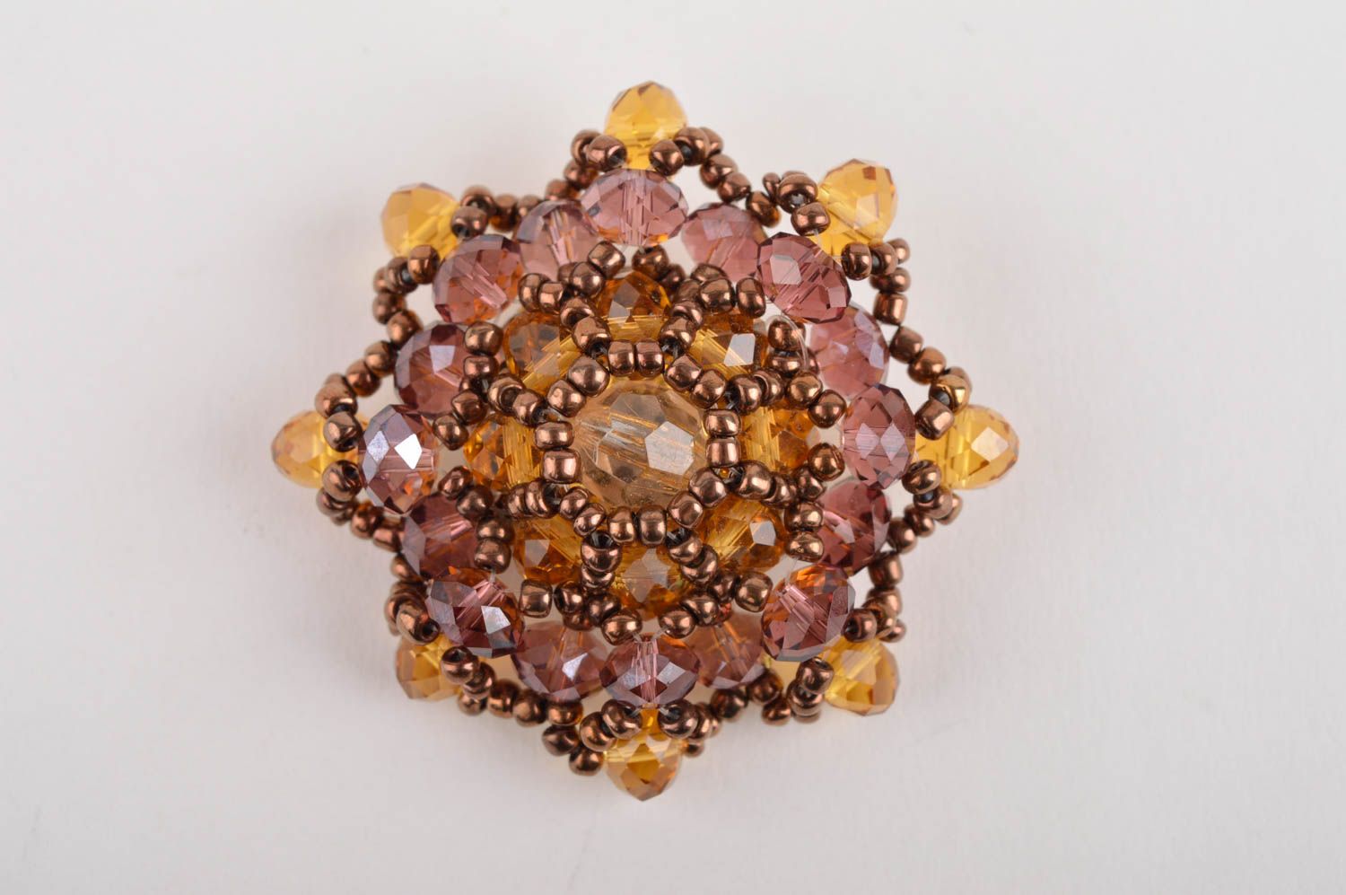 Stylish handmade beaded brooch jewelry artisan jewelry designs gifts for her photo 2
