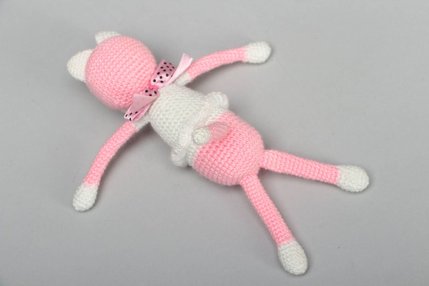 Soft crochet toy Cat in Skirt photo 3