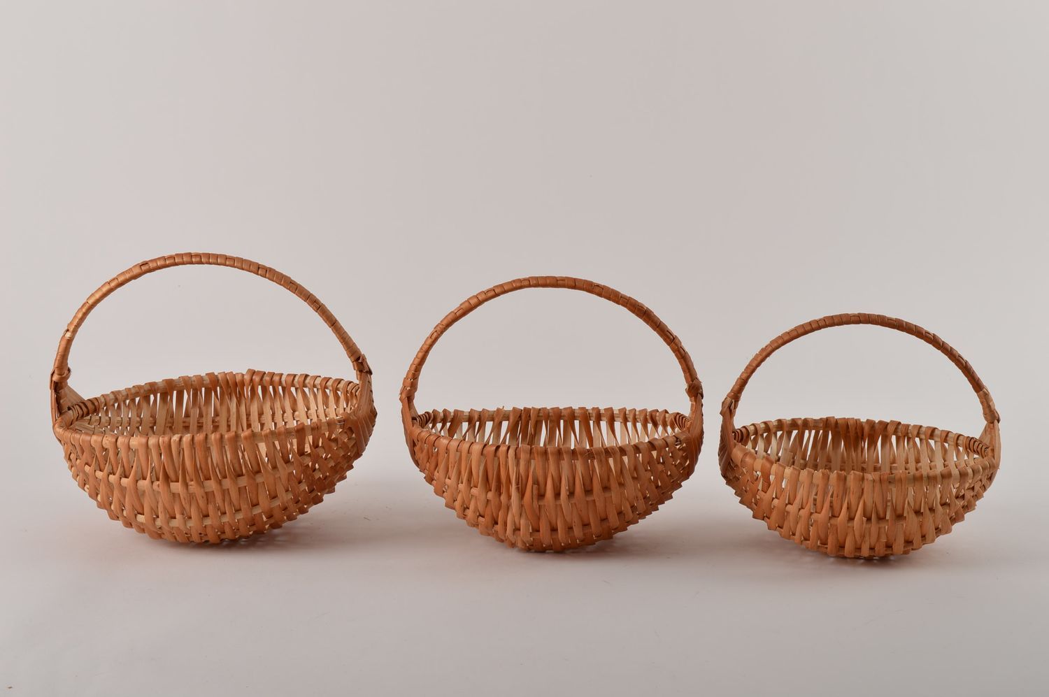 Handmade cute woven baskets stylish interior decor 3 decorative elements photo 2
