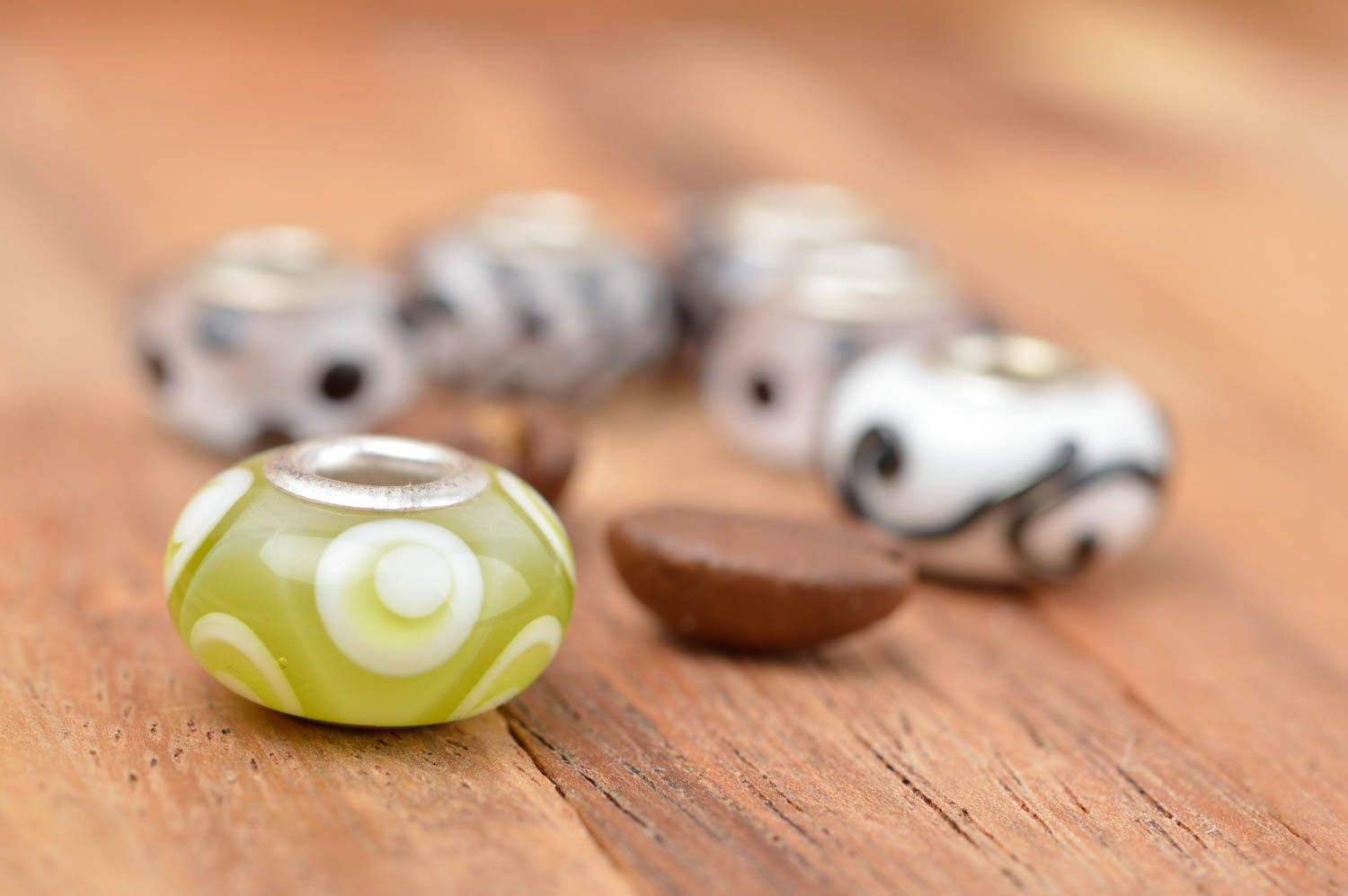 Unusual handmade glass bead jewelry making supplies art and craft gift ideas photo 1