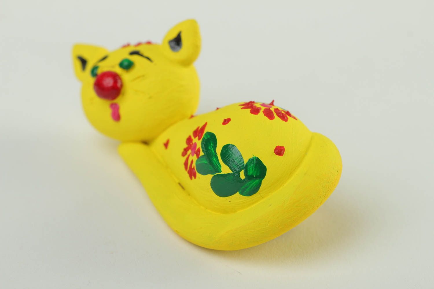Handmade Deko Figur Kinder Geschenk schöne Keramik Katze Dekoideen Wohnzimmer foto 3