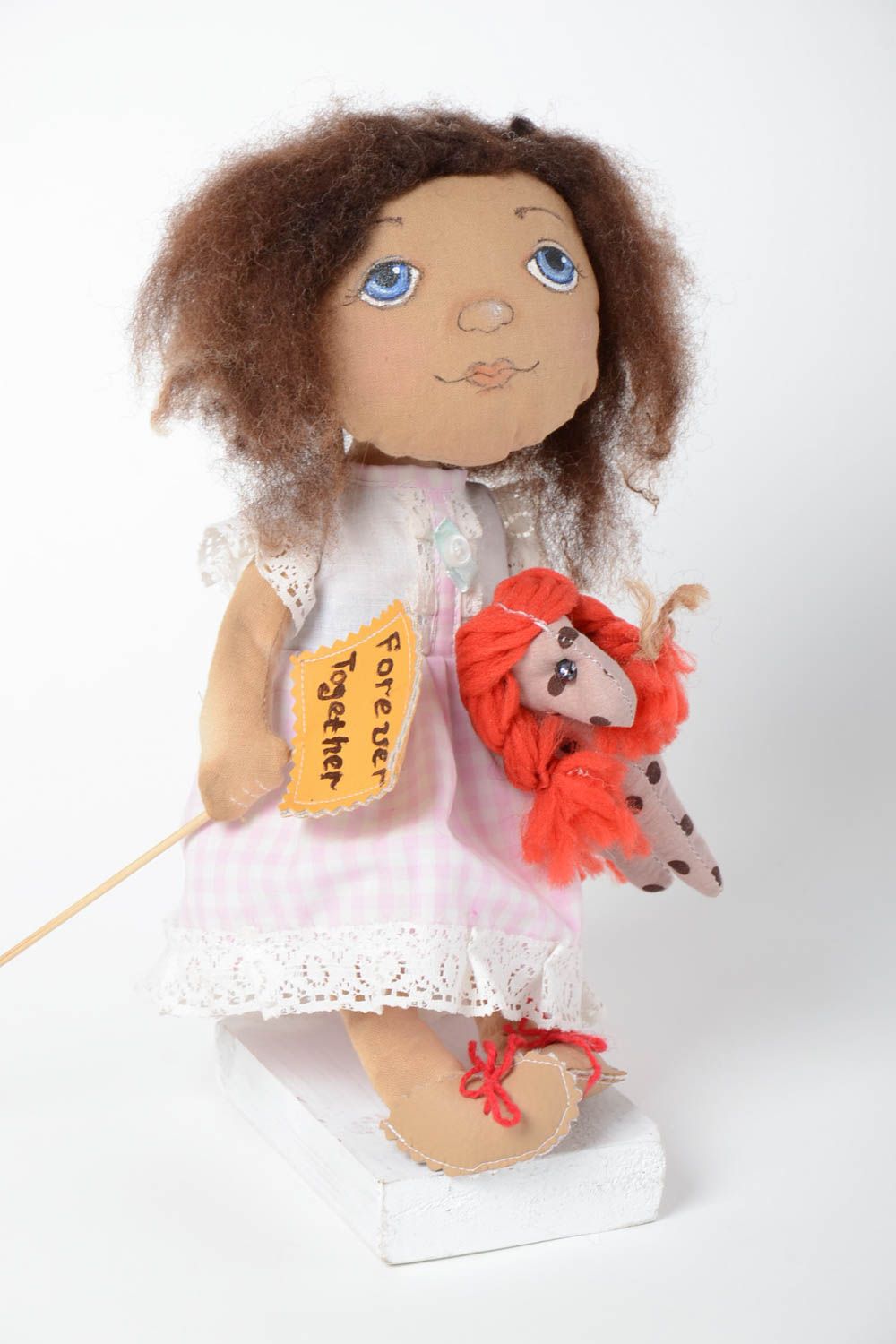 Авторская кукла ароматная игрушка на подставке для декора дома с запахом кофе  фото 2