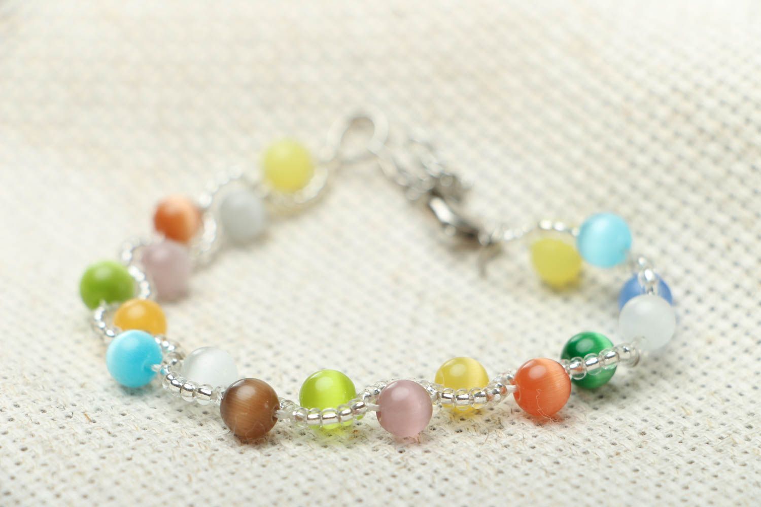 Gentle bracelet with natural stones photo 2