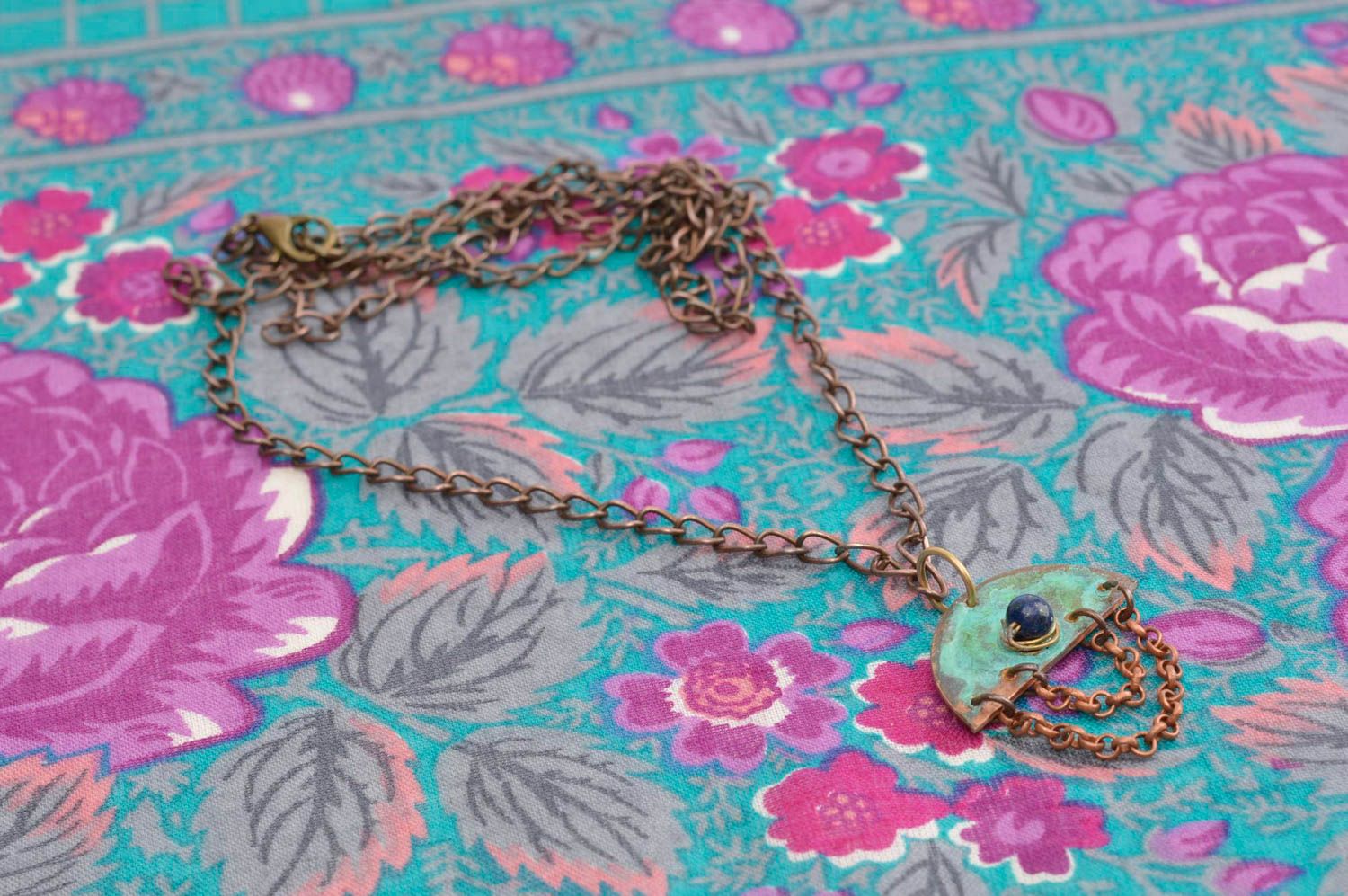 Handmade jewelry copper jewelry female pendant neck accessory copper pendant photo 2