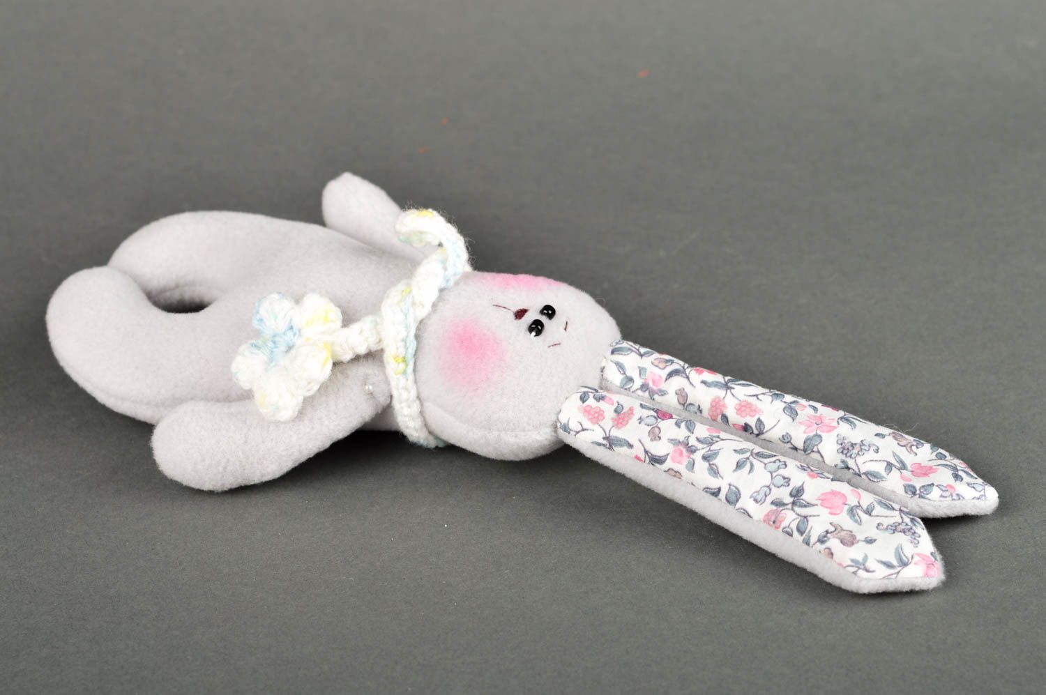 Игрушка заяц ручной работы стильный подарок для ребенка авторская игрушка фото 2