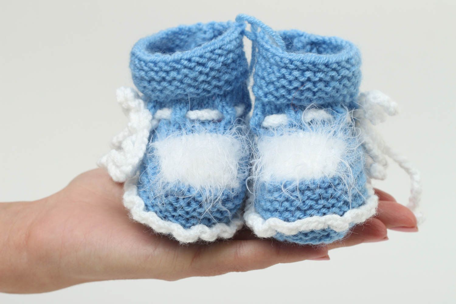 Handmade erste Schuhe für Baby gehäkelte Babyschuhe Geschenk für Kleinkinder foto 5