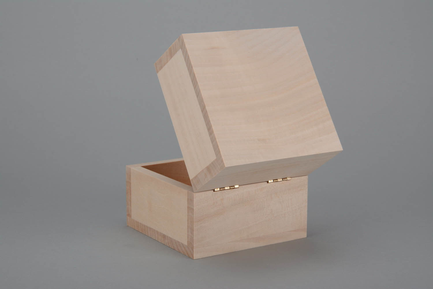Boîte en bois brut à bijoux à décorer photo 3
