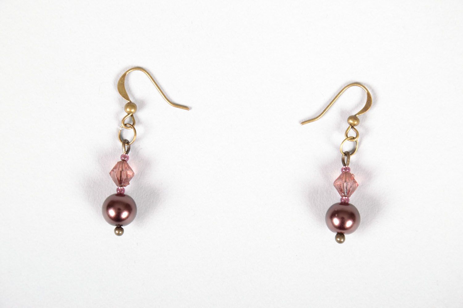 Earrings with beads photo 2
