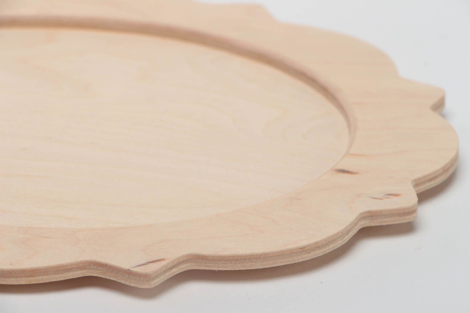 Forme en bois brut clair pour miroir ou plateau à décorer faite main ovale photo 3