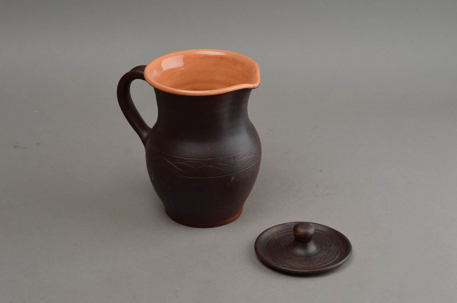 Jarro de cerámica hehco a mano accesorio de cocina decoración de interior foto 7