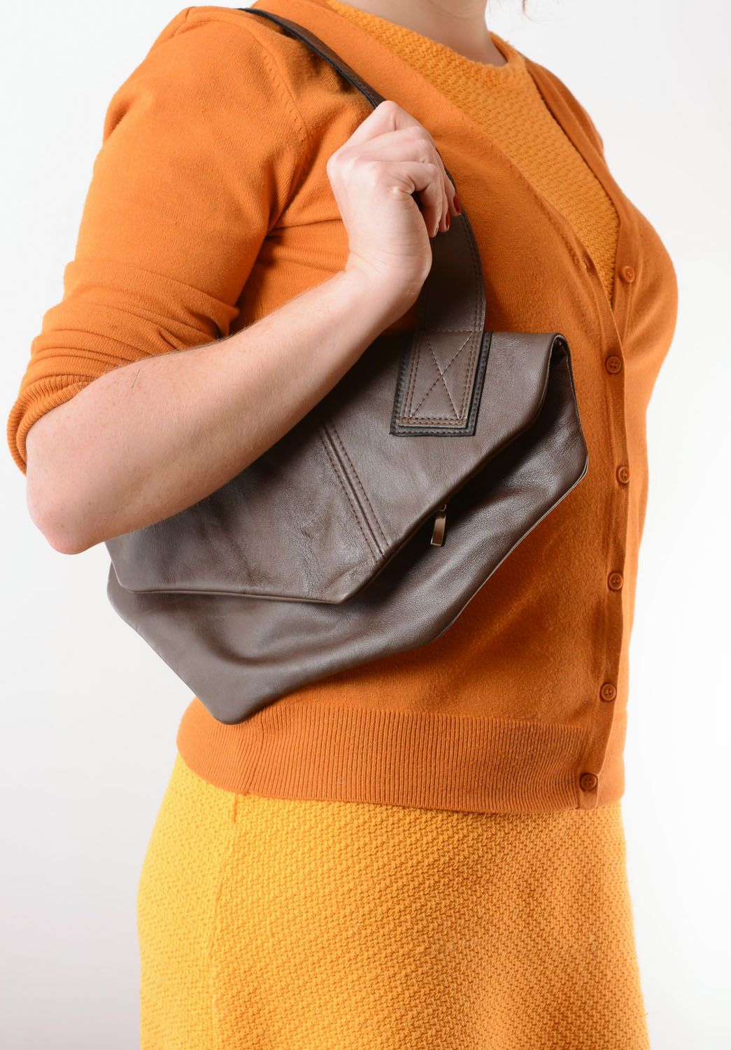 Clutch-Tasche für Damen aus Leder foto 1