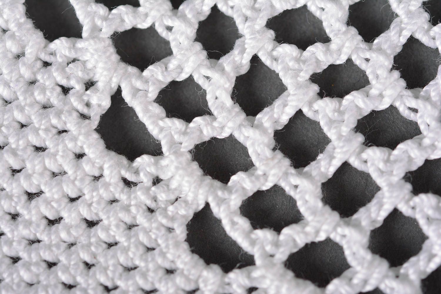 Napperon original fait main Textile de table au crochet blanc-vert Déco maison photo 5