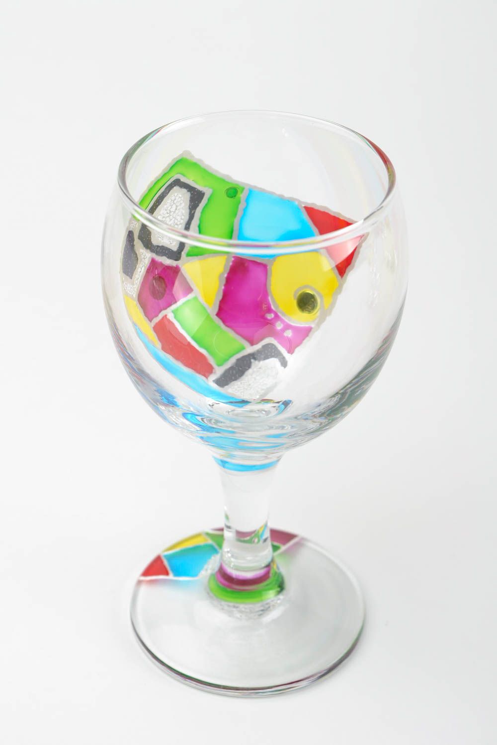 Набор бокалов красивые бокалы бокалы ручной работы стеклянная посуда 175 мл фото 5