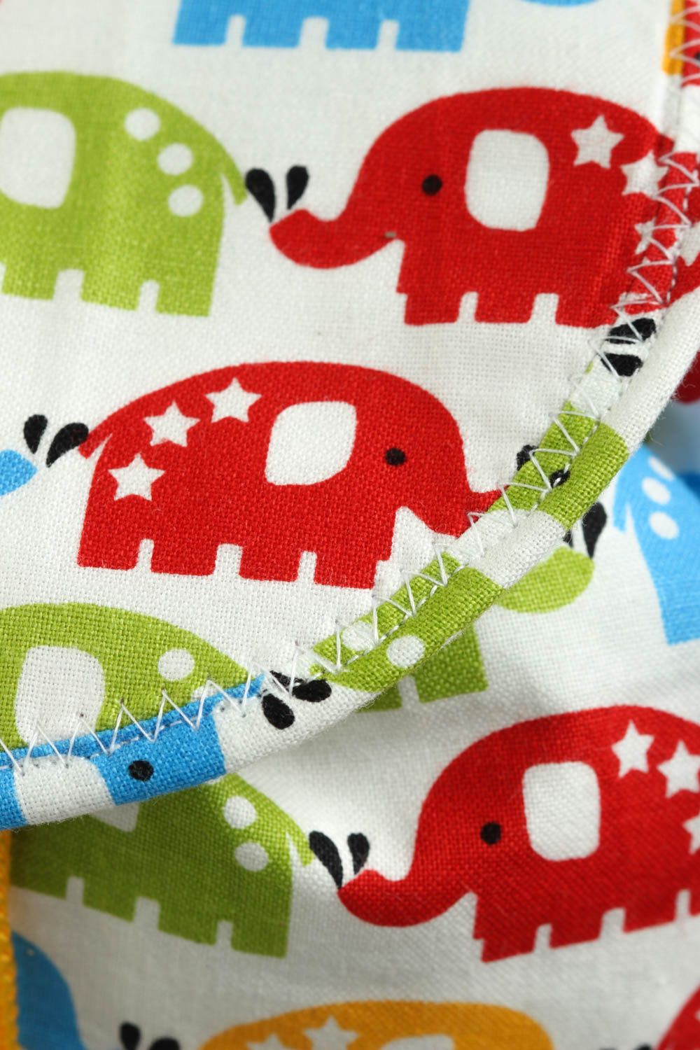 Mochila hecha a mano de textil regalo original bolso para niños con elefantitos foto 2