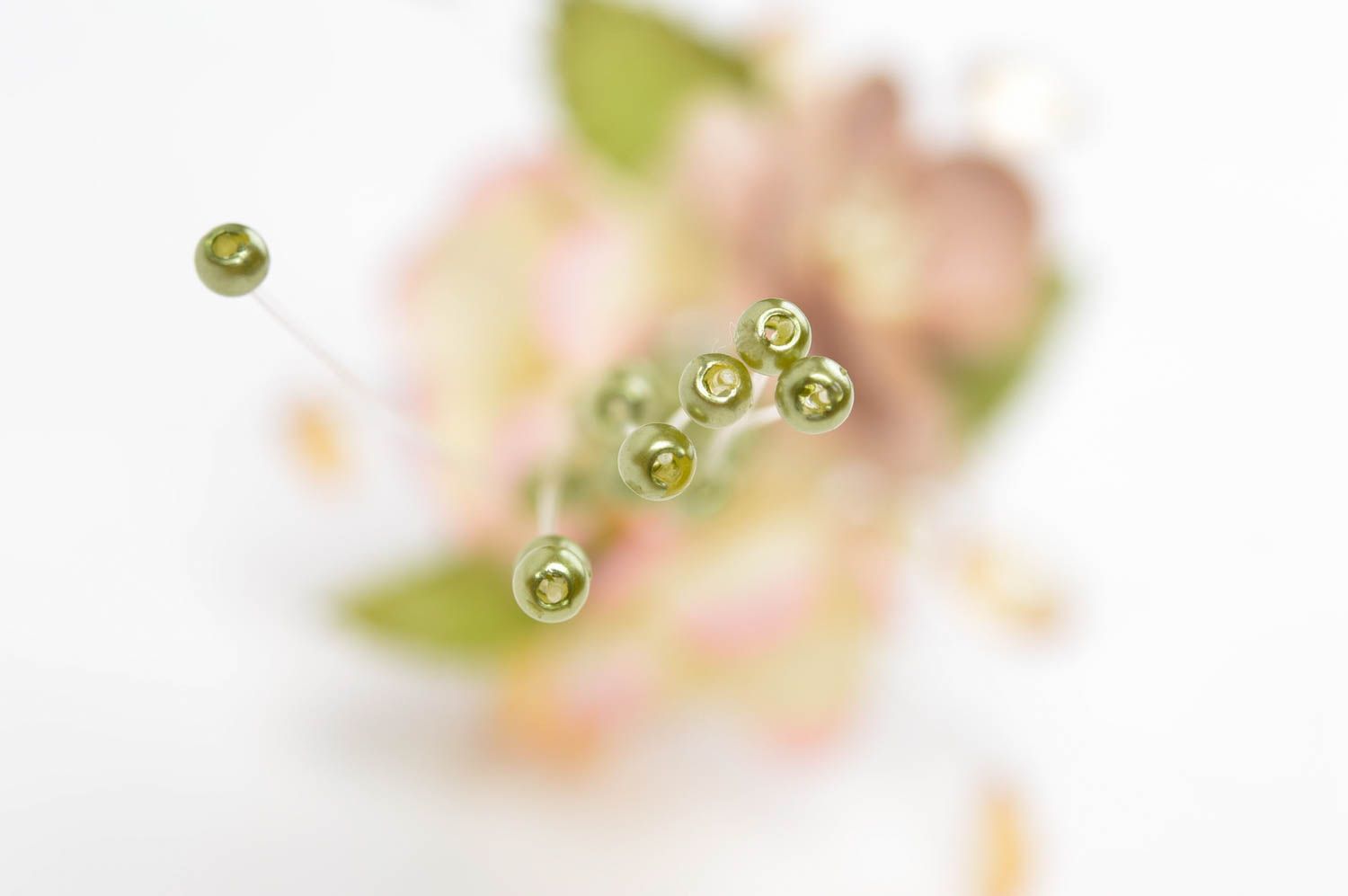 Bouquet de Fleurs artificielles fait main en papier et perles Déco maison photo 4
