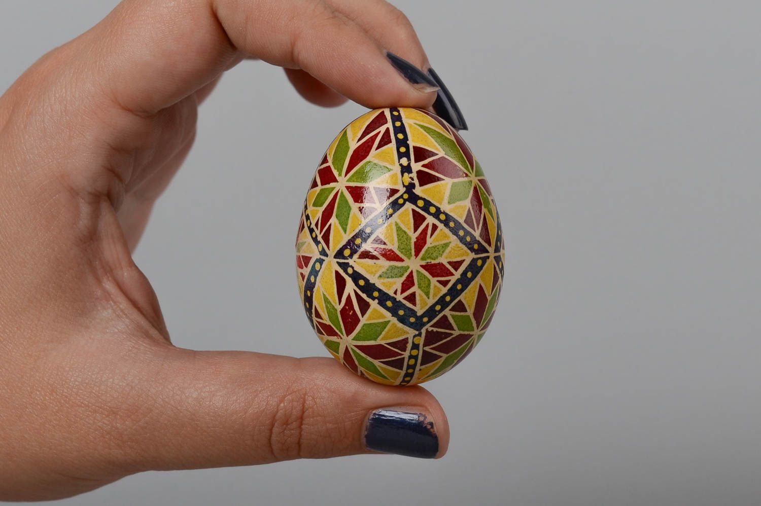Easter egg with art ornament decorative Easter egg stylish home decor cute eggs photo 5