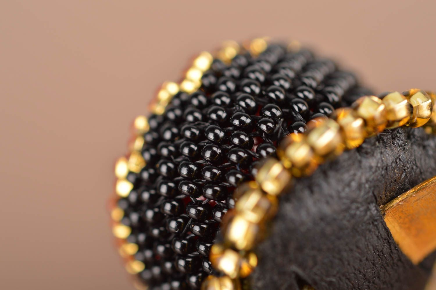 Unusual handmade seed beads ring beaded ring for women accessories for girls photo 4