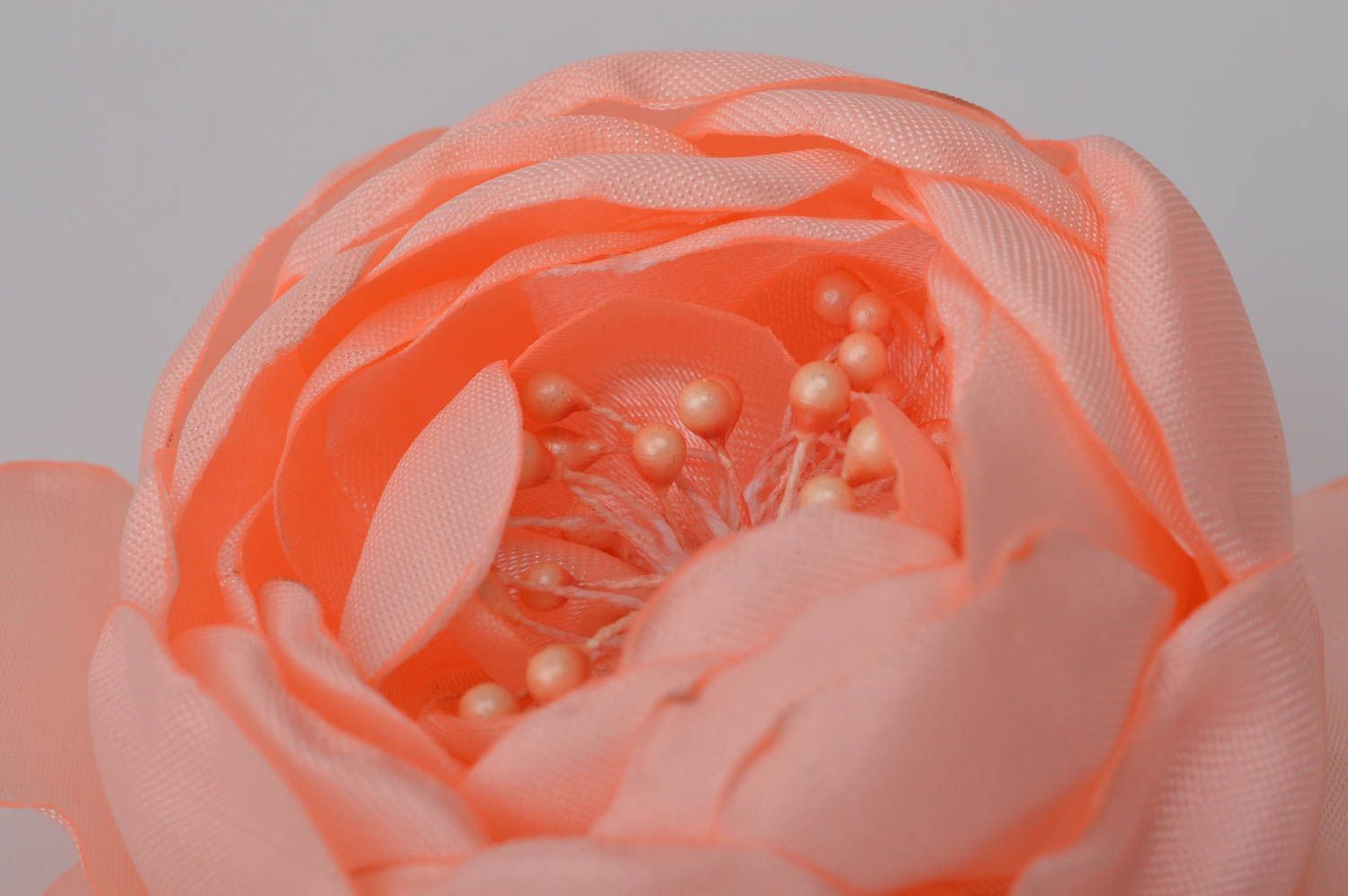 Pinza broche de flor rosada hecho a mano accesorio transformador regalo original foto 9