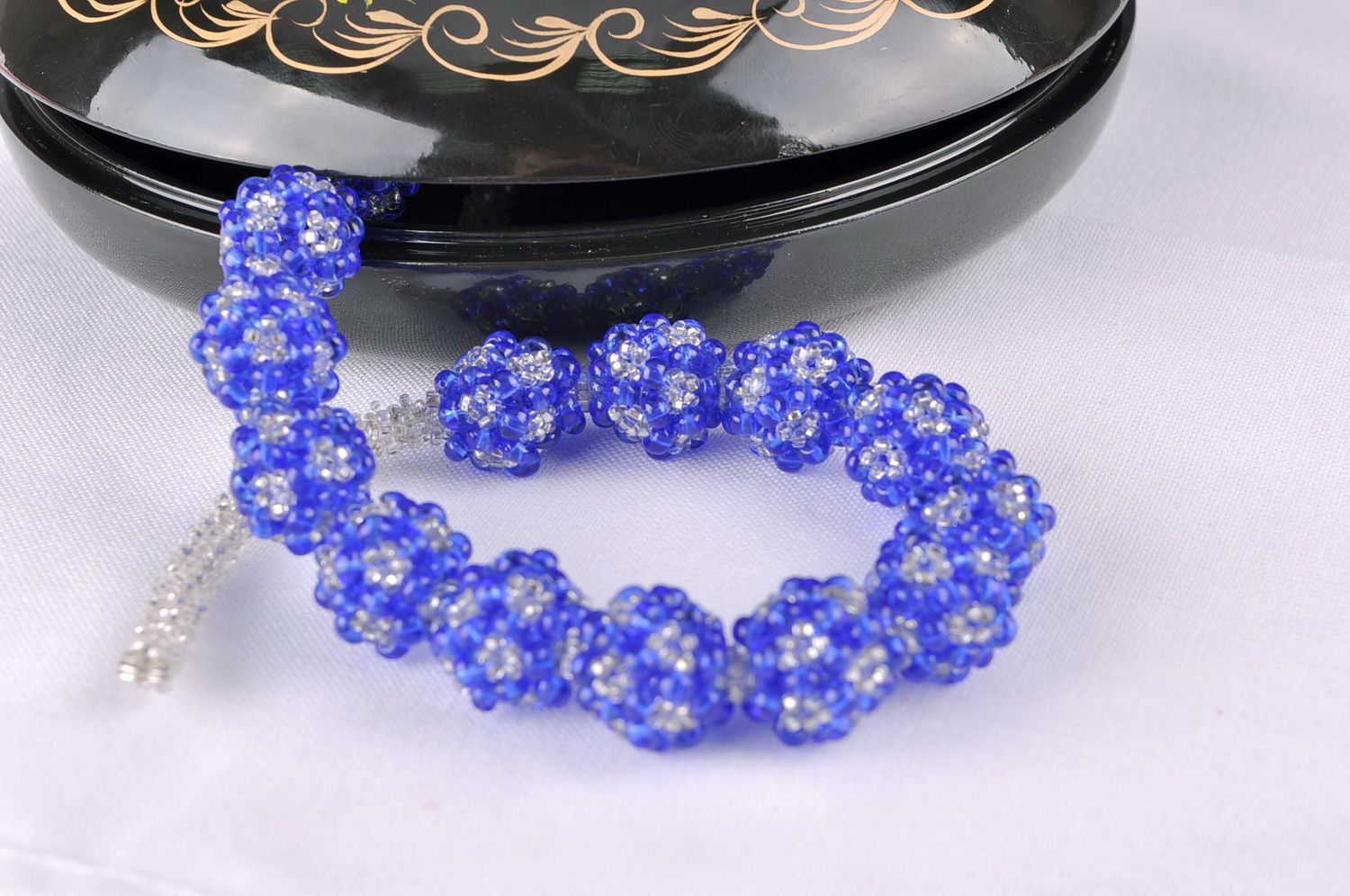 Necklace made from Chinese big beads Fullerenes photo 4