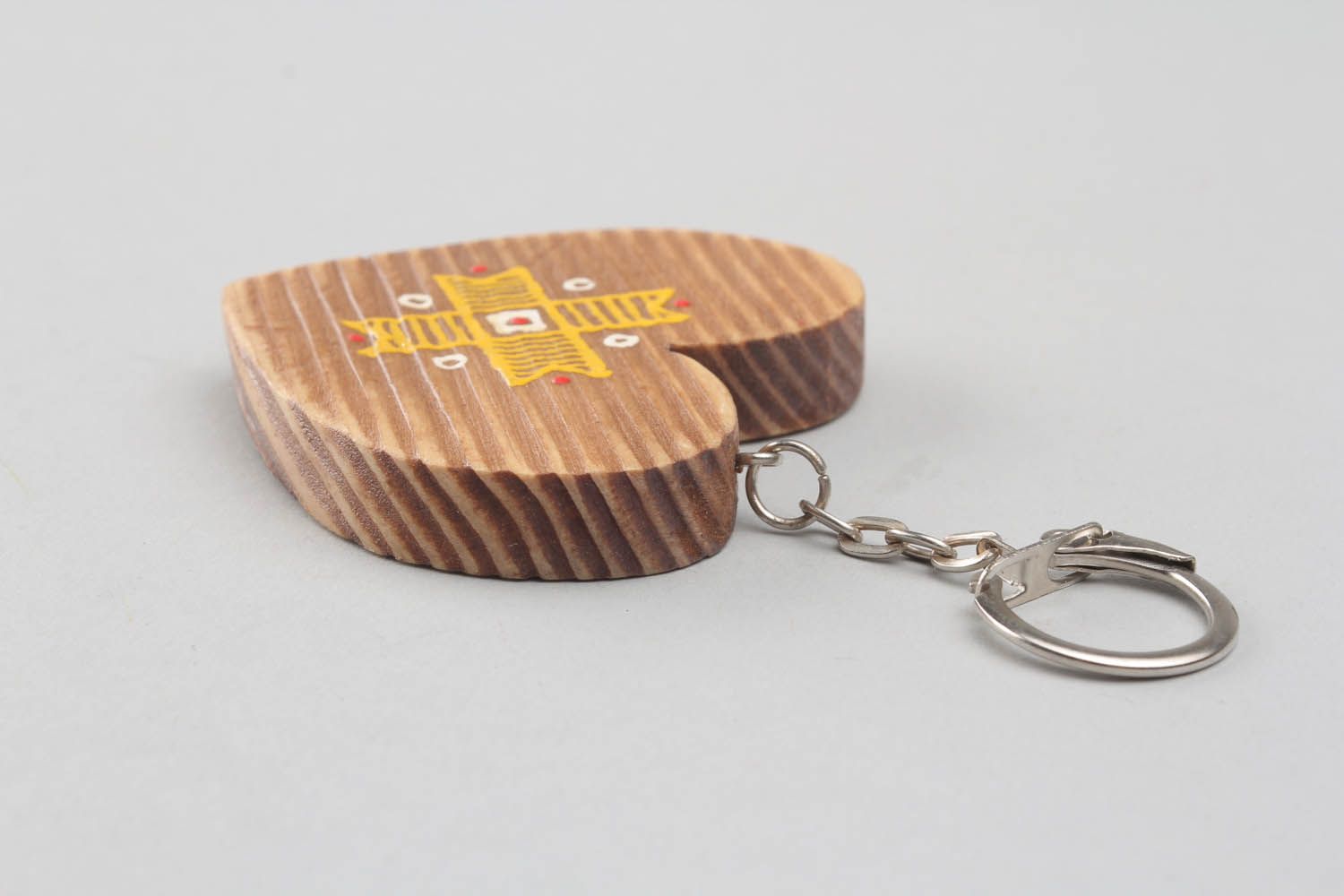 Handcrafted wooden keychain photo 4