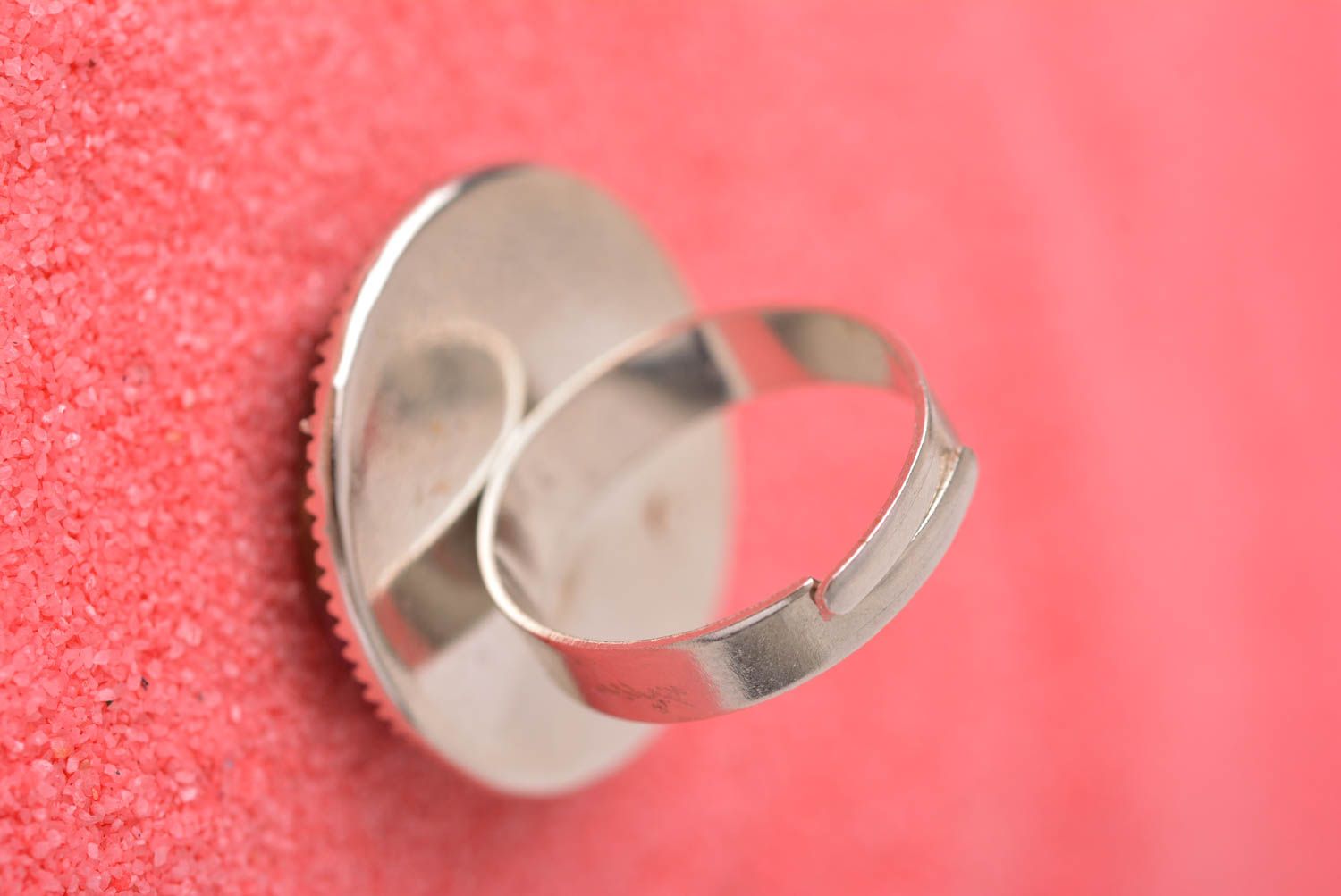 Handmade designer stylish ring unusual massive ring epoxy resin jewelry photo 5
