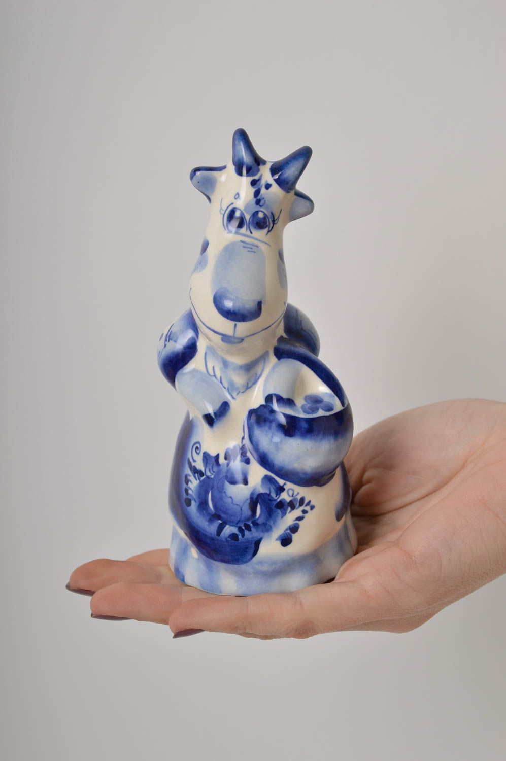 Figura de cerámica hecha a mano accesorio para el hogar decoración de interior foto 5