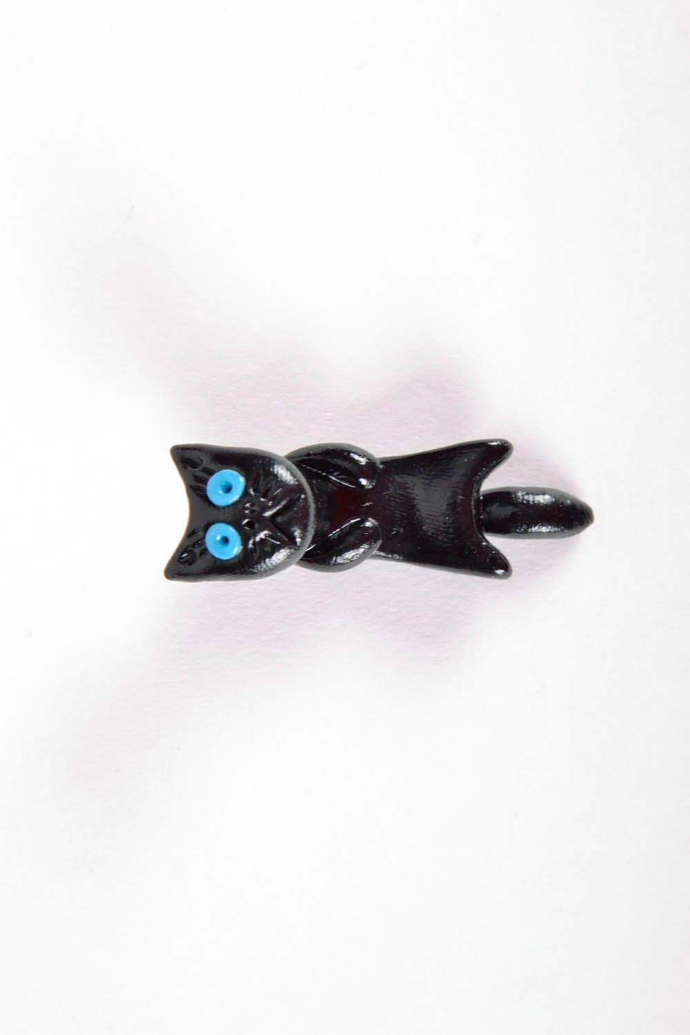 Boucle d'oreille fantaisie Chat noir photo 5
