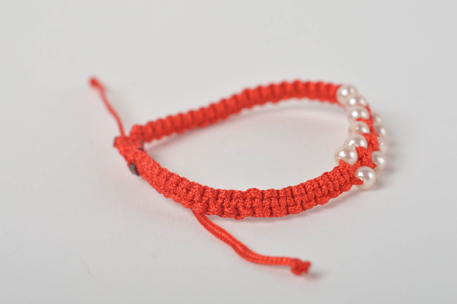 Pulsera hecha a mano de cordones bisutería artesanal textil regalo para niñas foto 3