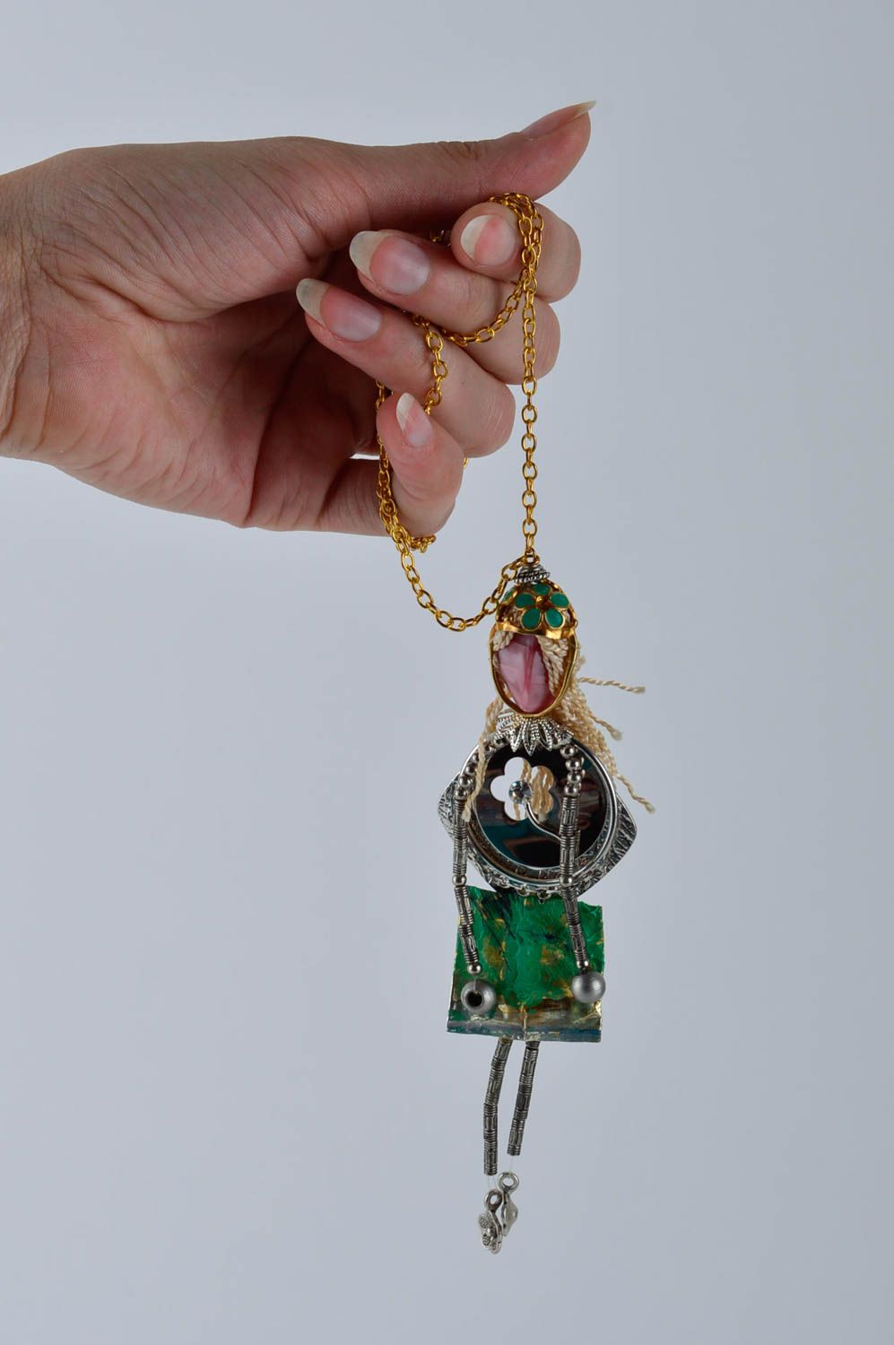 Chain pendant handmade beaded pendant fashion jewelry stylish pendant for women photo 5