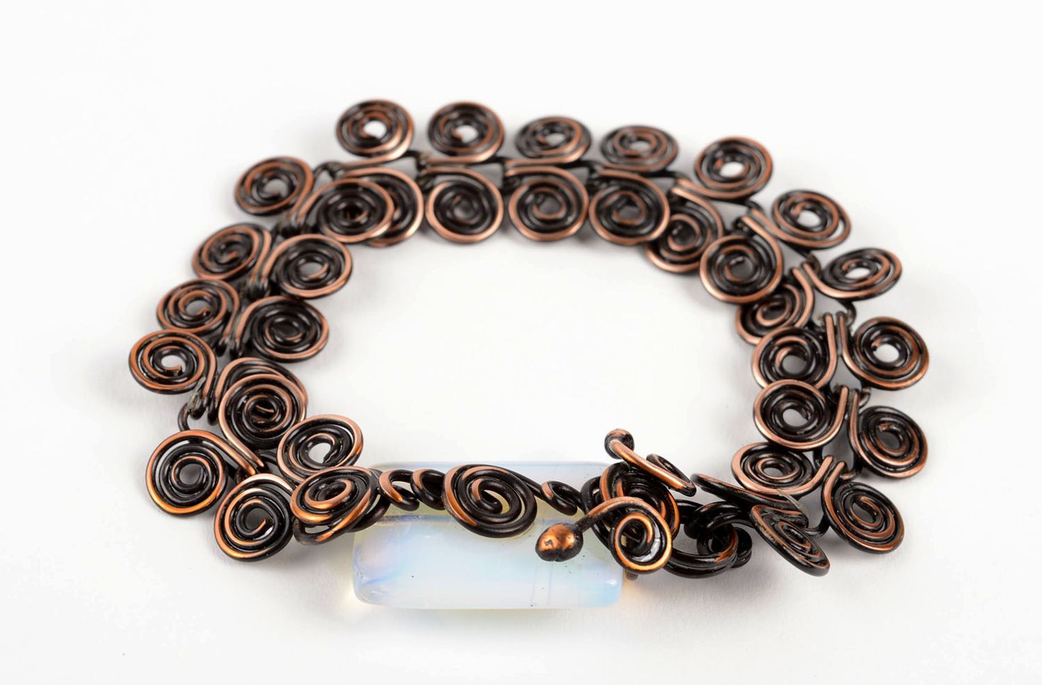 Bracelet tendance Bijou fait main en cuivre design de créateur Cadeau femme photo 1