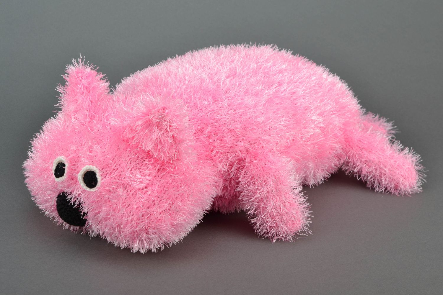 Игрушка подушка для ребенка розовая пушистая  фото 1