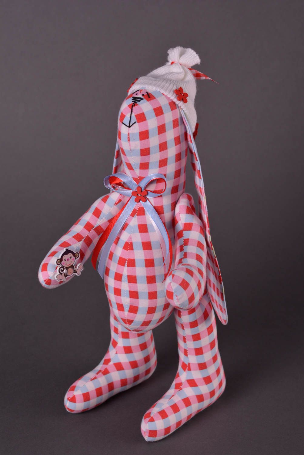 Kleines Kuscheltier handmade Plüsch Hase weiches Kuscheltier Geschenk für Kind foto 1