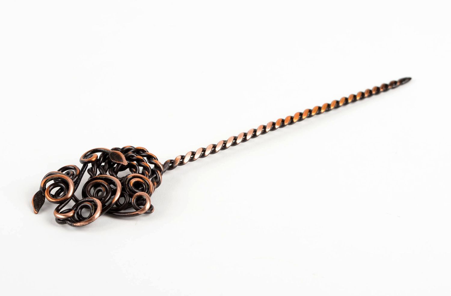 Handmade Haar Nadel Schmuck für die Haare Mode Accessoire aus Kupfer elegant foto 2
