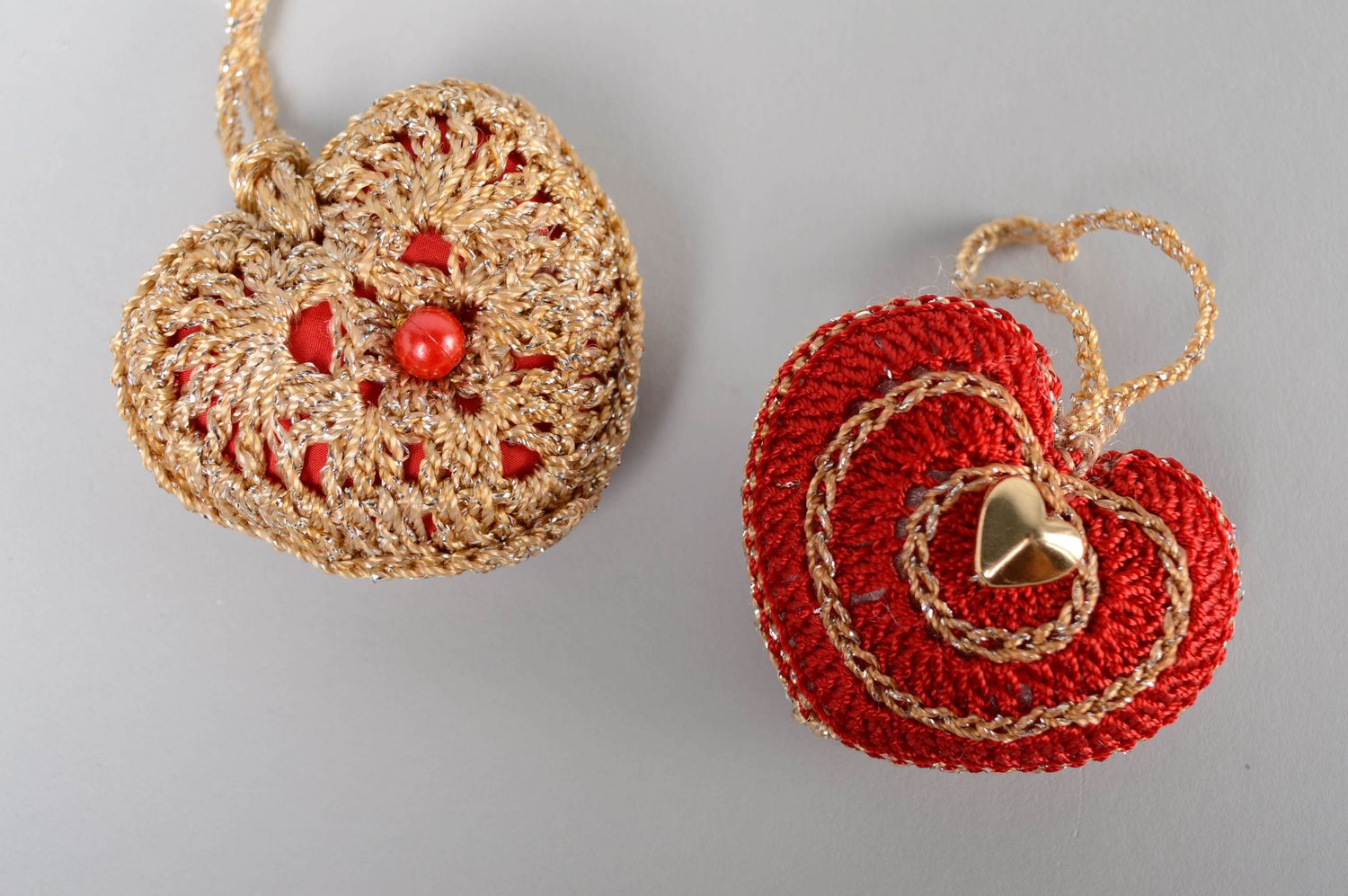 Crochet interior pendant in the shape of heart photo 2