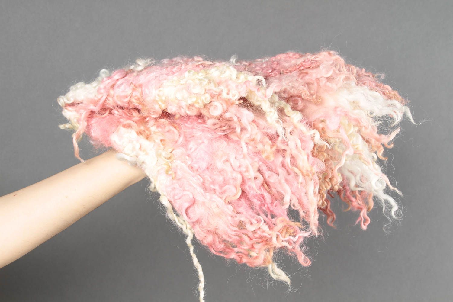 Коврик ручной работы шерстяной коврик розовый валяный аксессуар для фотосессий фото 2