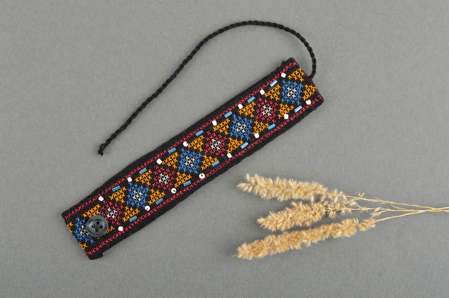 Handgemachtes Armband Frauen Schmuck für Frauen Armband Stoff breit ethnisch foto 1
