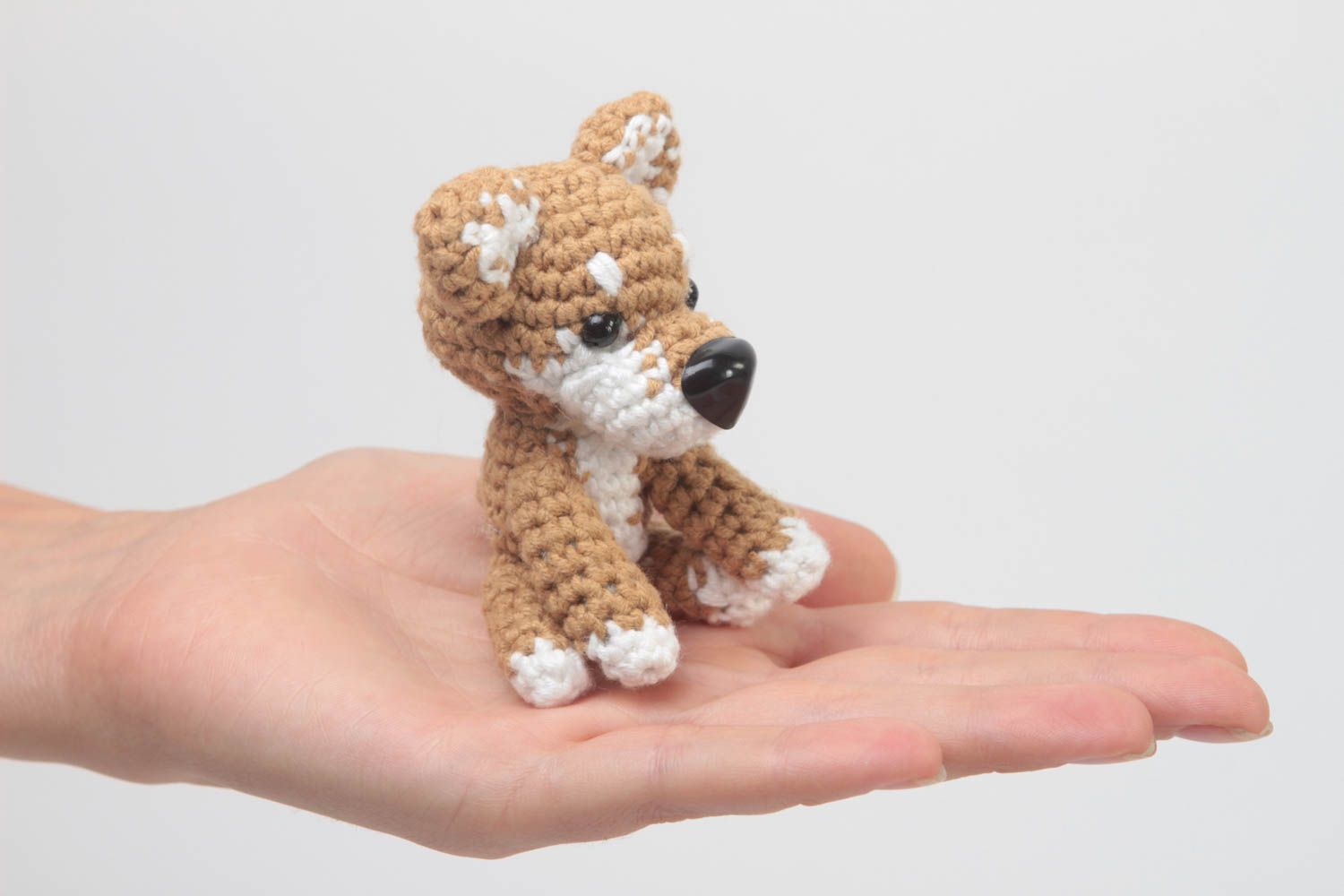 Juguete artesanal tejido a ganchillo peluche para niños regalo original Perro  foto 5