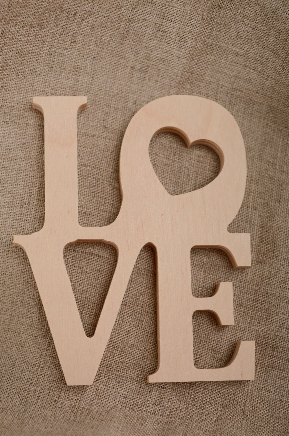 Plywood craft blank lettering Love for decoupage or painting photo 1