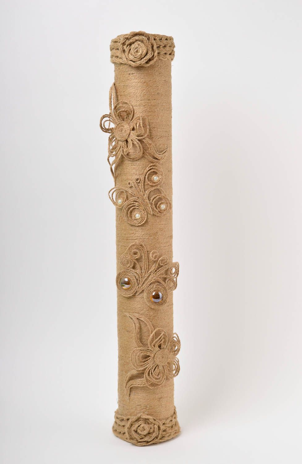 24 inches tall handmade with twine décor vase for floor décor 1,7 lb photo 2